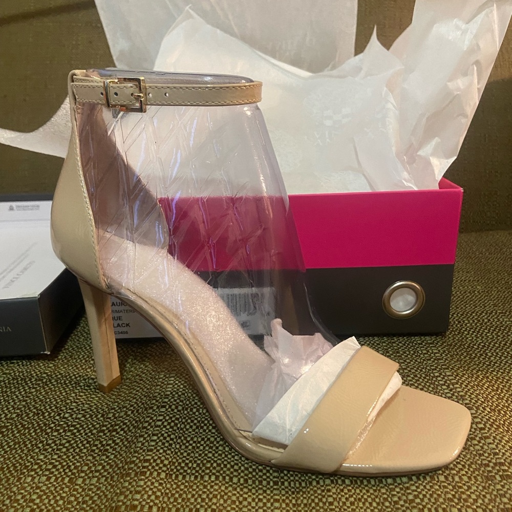 New in box Vince Camuto Ankle Strap Heels in Bisque
